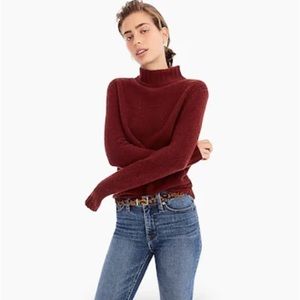 J. Crew | S Point Sur Mockneck Sweater in Vintage Burgundy